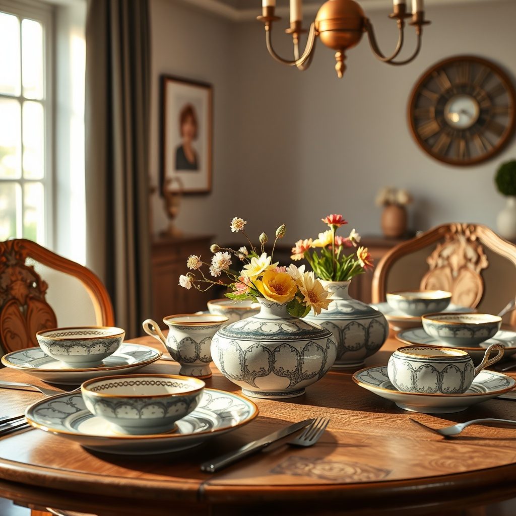 Elegant ceramic dinner set