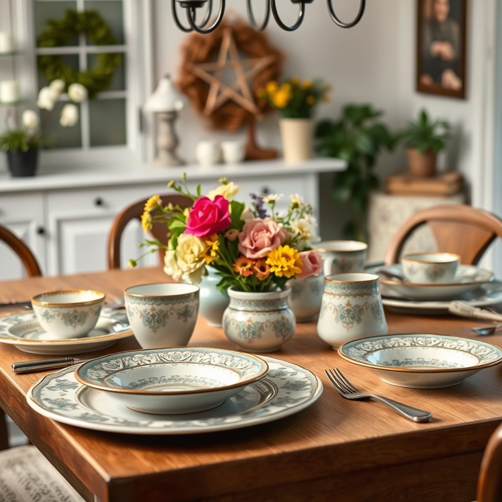 Beautiful ceramic dinnerware set
